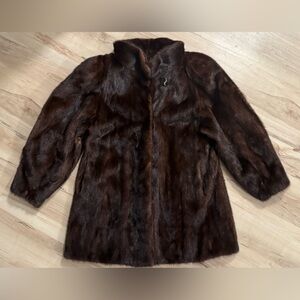 Elegant Brown Fur Coat